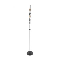 GLOBOSTAR® MINDELO 02034 Μοντέρνο Επιδαπέδιο Φωτιστικό με Ντουί 2 x E27 AC 220-240V IP20 - Μαύρο & Μπεζ - Μ40 x Π24 x Υ175cm