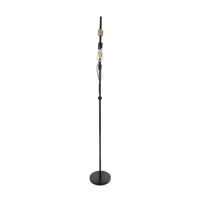 GLOBOSTAR® MINDELO 02034 Μοντέρνο Επιδαπέδιο Φωτιστικό με Ντουί 2 x E27 AC 220-240V IP20 - Μαύρο & Μπεζ - Μ40 x Π24 x Υ175cm