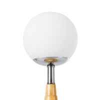 GLOBOSTAR® COVE 02036 Μοντέρνο Επιτραπέζιο Φωτιστικό Πορτατίφ με Ντουί 1 x E27 AC 220-240V IP20 - Μπεζ & Λευκό - Μ12 x Π12 x Υ25cm