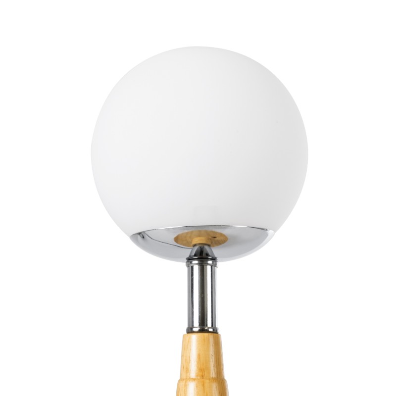 GLOBOSTAR® COVE 02036 Μοντέρνο Επιτραπέζιο Φωτιστικό Πορτατίφ με Ντουί 1 x E27 AC 220-240V IP20 - Μπεζ & Λευκό - Μ12 x Π12 x Υ25cm