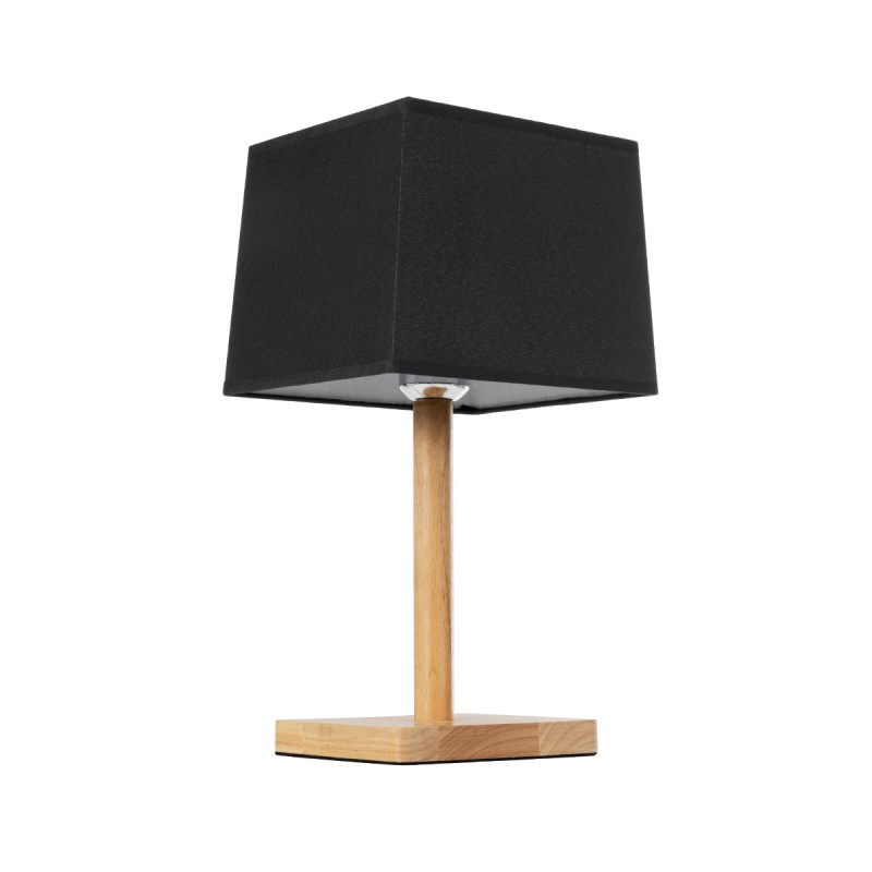 GLOBOSTAR® KOLIPE 02039 Μοντέρνο Επιτραπέζιο Φωτιστικό Πορτατίφ με Ντουί 1 x E27 AC 220-240V IP20 - Μπεζ & Μαύρο - Μ20 x Π20 x Υ38cm