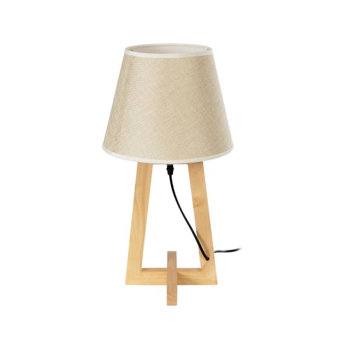 GLOBOSTAR® TAKIKO 02042 Μοντέρνο Επιτραπέζιο Φωτιστικό Πορτατίφ με Ντουί 1 x E27 AC 220-240V IP20 - Μπεζ - Μ25 x Π25 x Υ48cm