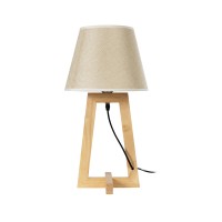 GLOBOSTAR® TAKIKO 02042 Μοντέρνο Επιτραπέζιο Φωτιστικό Πορτατίφ με Ντουί 1 x E27 AC 220-240V IP20 - Μπεζ - Μ25 x Π25 x Υ48cm