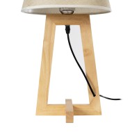 GLOBOSTAR® TAKIKO 02042 Μοντέρνο Επιτραπέζιο Φωτιστικό Πορτατίφ με Ντουί 1 x E27 AC 220-240V IP20 - Μπεζ - Μ25 x Π25 x Υ48cm