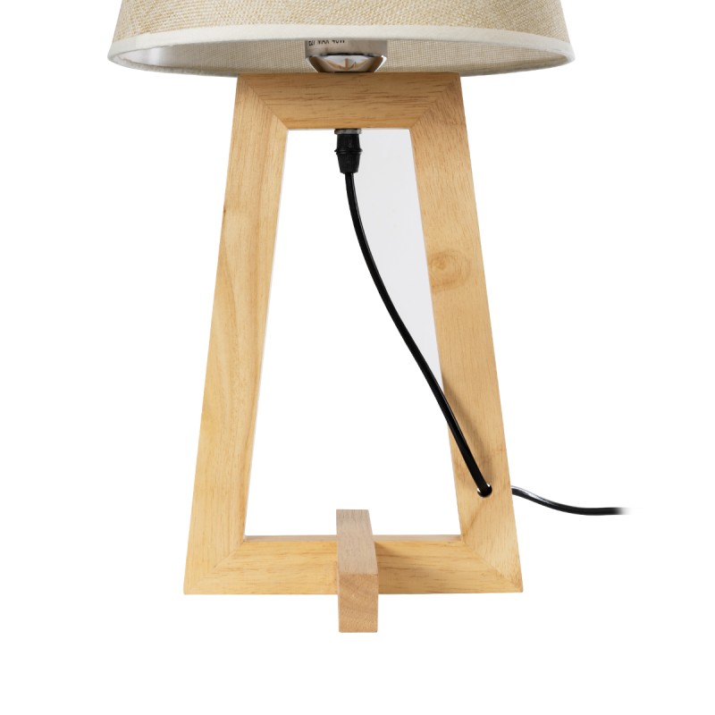 GLOBOSTAR® TAKIKO 02042 Μοντέρνο Επιτραπέζιο Φωτιστικό Πορτατίφ με Ντουί 1 x E27 AC 220-240V IP20 - Μπεζ - Μ25 x Π25 x Υ48cm