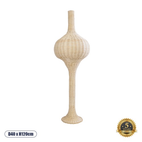 GLOBOSTAR® ALADDIN 02050 Boho Επιδαπέδιο Φωτιστικό με Ντουί 1 x E27 AC 220-240V IP20 - Μπεζ - Μ40 x Π40 x Υ120cm