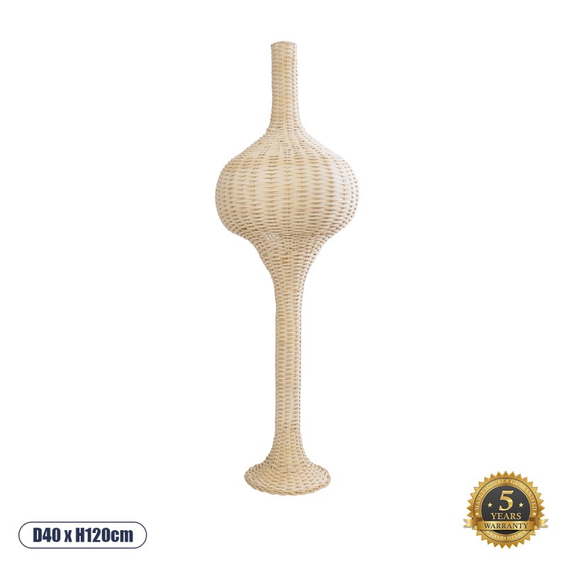 GLOBOSTAR® ALADDIN 02050 Boho Επιδαπέδιο Φωτιστικό με Ντουί 1 x E27 AC 220-240V IP20 - Μπεζ - Μ40 x Π40 x Υ120cm