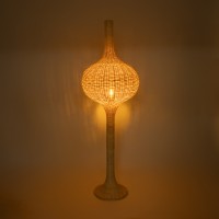 GLOBOSTAR® ALADDIN 02051 Boho Επιδαπέδιο Φωτιστικό με Ντουί 1 x E27 AC 220-240V IP20 - Μπεζ - Μ40 x Π40 x Υ150cm