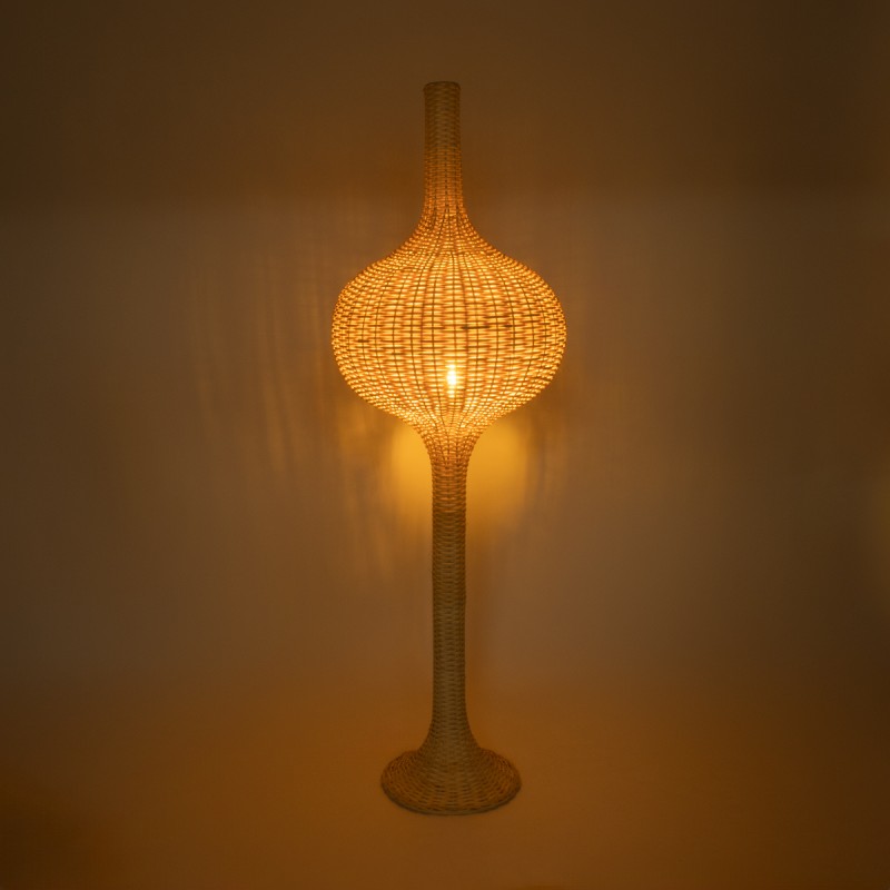 GLOBOSTAR® ALADDIN 02051 Boho Επιδαπέδιο Φωτιστικό με Ντουί 1 x E27 AC 220-240V IP20 - Μπεζ - Μ40 x Π40 x Υ150cm