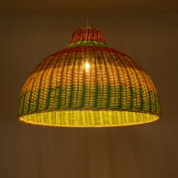 GLOBOSTAR® CABALLEROS 02054 Boho Κρεμαστό Φωτιστικό Οροφής με Ντουί 1 x E27 AC 220-240V IP20 - Πολύχρωμο - Μ70 x Π70 x Υ48cm