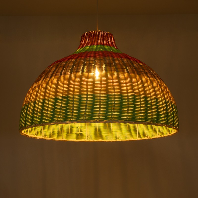 GLOBOSTAR® CABALLEROS 02054 Boho Κρεμαστό Φωτιστικό Οροφής με Ντουί 1 x E27 AC 220-240V IP20 - Πολύχρωμο - Μ70 x Π70 x Υ48cm