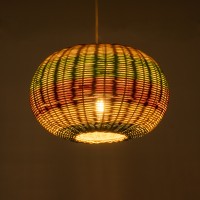 GLOBOSTAR® CABALLEROS 02055 Boho Κρεμαστό Φωτιστικό Οροφής με Ντουί 1 x E27 AC 220-240V IP20 - Πολύχρωμο - Μ40 x Π40 x Υ25cm