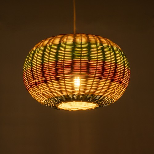 GLOBOSTAR® CABALLEROS 02055 Boho Κρεμαστό Φωτιστικό Οροφής με Ντουί 1 x E27 AC 220-240V IP20 - Πολύχρωμο - Μ40 x Π40 x Υ25cm
