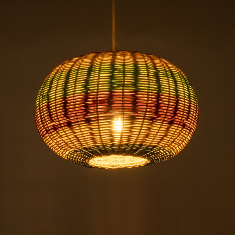 GLOBOSTAR® CABALLEROS 02055 Boho Κρεμαστό Φωτιστικό Οροφής με Ντουί 1 x E27 AC 220-240V IP20 - Πολύχρωμο - Μ40 x Π40 x Υ25cm