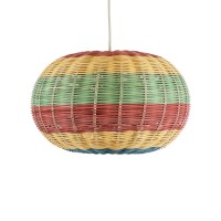 GLOBOSTAR® CABALLEROS 02055 Boho Κρεμαστό Φωτιστικό Οροφής με Ντουί 1 x E27 AC 220-240V IP20 - Πολύχρωμο - Μ40 x Π40 x Υ25cm