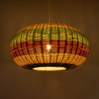 GLOBOSTAR® CABALLEROS 02056 Boho Κρεμαστό Φωτιστικό Οροφής με Ντουί 1 x E27 AC 220-240V IP20 - Πολύχρωμο - Μ70 x Π70 x Υ36cm