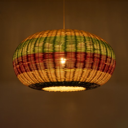 GLOBOSTAR® CABALLEROS 02056 Boho Κρεμαστό Φωτιστικό Οροφής με Ντουί 1 x E27 AC 220-240V IP20 - Πολύχρωμο - Μ70 x Π70 x Υ36cm