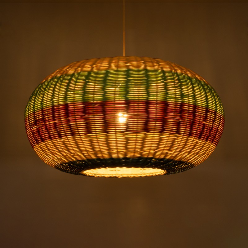 GLOBOSTAR® CABALLEROS 02056 Boho Κρεμαστό Φωτιστικό Οροφής με Ντουί 1 x E27 AC 220-240V IP20 - Πολύχρωμο - Μ70 x Π70 x Υ36cm