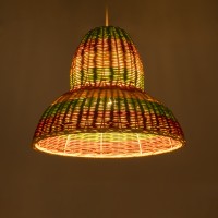 GLOBOSTAR® CABALLEROS 02057 Boho Κρεμαστό Φωτιστικό Οροφής με Ντουί 1 x E27 AC 220-240V IP20 - Πολύχρωμο - Μ40 x Π40 x Υ30cm