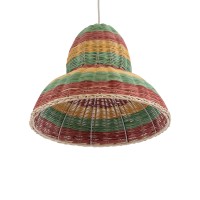 GLOBOSTAR® CABALLEROS 02057 Boho Κρεμαστό Φωτιστικό Οροφής με Ντουί 1 x E27 AC 220-240V IP20 - Πολύχρωμο - Μ40 x Π40 x Υ30cm