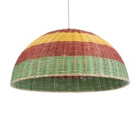 GLOBOSTAR® CABALLEROS 02061 Boho Κρεμαστό Φωτιστικό Οροφής με Ντουί 1 x E27 AC 220-240V IP20 - Πολύχρωμο - Μ70 x Π70 x Υ34cm