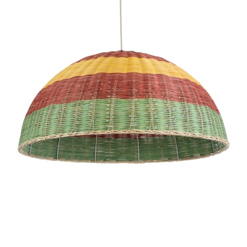 GLOBOSTAR® CABALLEROS 02061 Boho Κρεμαστό Φωτιστικό Οροφής με Ντουί 1 x E27 AC 220-240V IP20 - Πολύχρωμο - Μ70 x Π70 x Υ34cm