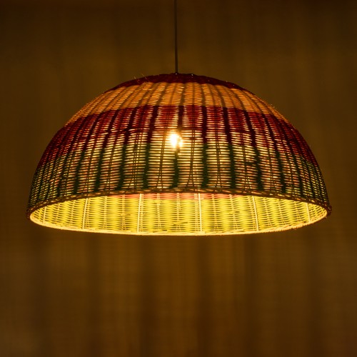 GLOBOSTAR® CABALLEROS 02061 Boho Κρεμαστό Φωτιστικό Οροφής με Ντουί 1 x E27 AC 220-240V IP20 - Πολύχρωμο - Μ70 x Π70 x Υ34cm