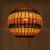 GLOBOSTAR® CABALLEROS 02063 Boho Κρεμαστό Φωτιστικό Οροφής με Ντουί 1 x E27 AC 220-240V IP20 - Πολύχρωμο - Μ70 x Π70 x Υ70cm