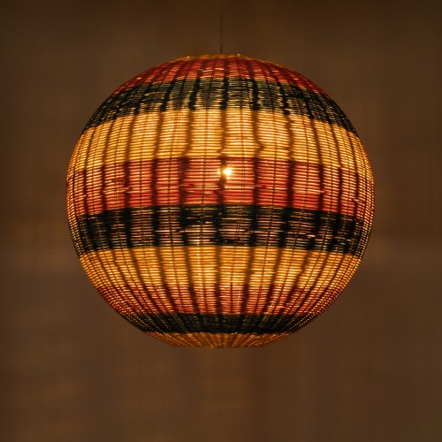 GLOBOSTAR® CABALLEROS 02063 Boho Κρεμαστό Φωτιστικό Οροφής με Ντουί 1 x E27 AC 220-240V IP20 - Πολύχρωμο - Μ70 x Π70 x Υ70cm