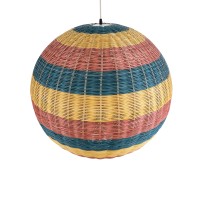 GLOBOSTAR® CABALLEROS 02063 Boho Κρεμαστό Φωτιστικό Οροφής με Ντουί 1 x E27 AC 220-240V IP20 - Πολύχρωμο - Μ70 x Π70 x Υ70cm