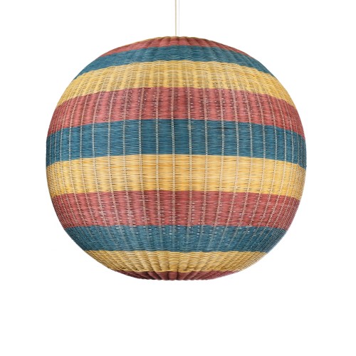 GLOBOSTAR® CABALLEROS 02064 Boho Κρεμαστό Φωτιστικό Οροφής με Ντουί 1 x E27 AC 220-240V IP20 - Πολύχρωμο - Μ100 x Π100 x Υ100cm