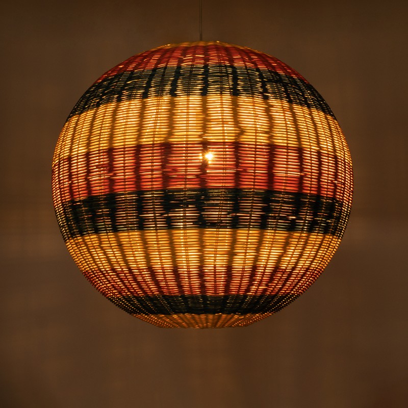 GLOBOSTAR® CABALLEROS 02064 Boho Κρεμαστό Φωτιστικό Οροφής με Ντουί 1 x E27 AC 220-240V IP20 - Πολύχρωμο - Μ100 x Π100 x Υ100cm