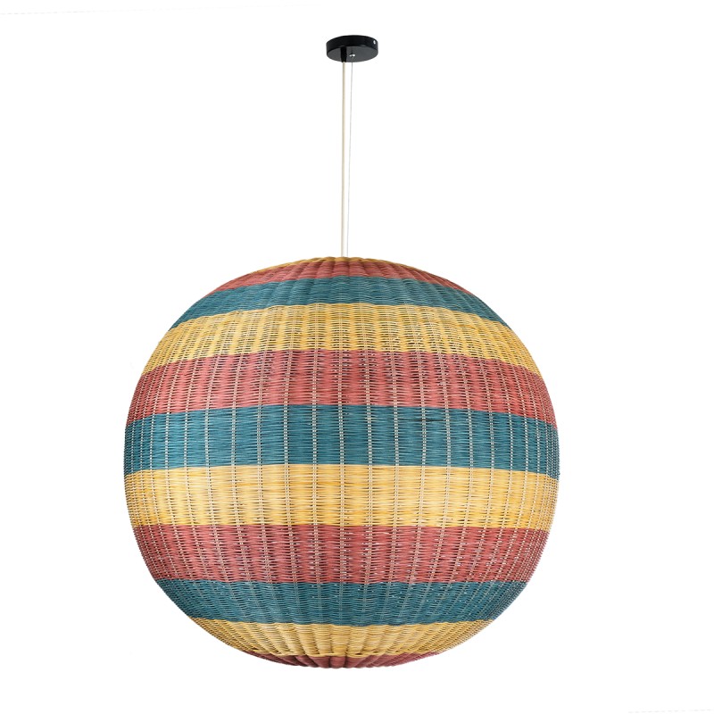 GLOBOSTAR® CABALLEROS 02064 Boho Κρεμαστό Φωτιστικό Οροφής με Ντουί 1 x E27 AC 220-240V IP20 - Πολύχρωμο - Μ100 x Π100 x Υ100cm