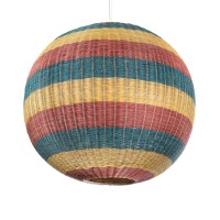 GLOBOSTAR® CABALLEROS 02064 Boho Κρεμαστό Φωτιστικό Οροφής με Ντουί 1 x E27 AC 220-240V IP20 - Πολύχρωμο - Μ100 x Π100 x Υ100cm