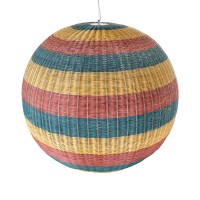 GLOBOSTAR® CABALLEROS 02064 Boho Κρεμαστό Φωτιστικό Οροφής με Ντουί 1 x E27 AC 220-240V IP20 - Πολύχρωμο - Μ100 x Π100 x Υ100cm