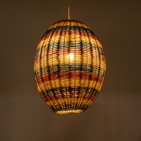 GLOBOSTAR® CABALLEROS 02065 Boho Κρεμαστό Φωτιστικό Οροφής με Ντουί 1 x E27 AC 220-240V IP20 - Πολύχρωμο - Μ40 x Π40 x Υ50cm