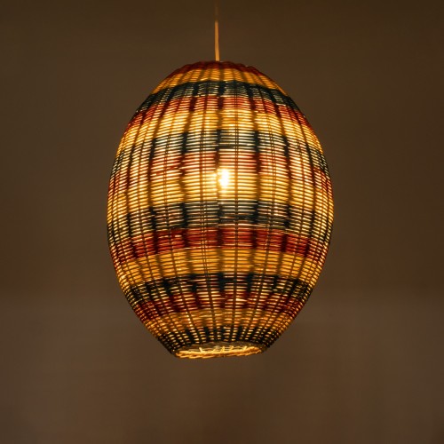 GLOBOSTAR® CABALLEROS 02065 Boho Κρεμαστό Φωτιστικό Οροφής με Ντουί 1 x E27 AC 220-240V IP20 - Πολύχρωμο - Μ40 x Π40 x Υ50cm