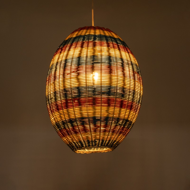 GLOBOSTAR® CABALLEROS 02065 Boho Κρεμαστό Φωτιστικό Οροφής με Ντουί 1 x E27 AC 220-240V IP20 - Πολύχρωμο - Μ40 x Π40 x Υ50cm