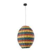 GLOBOSTAR® CABALLEROS 02065 Boho Κρεμαστό Φωτιστικό Οροφής με Ντουί 1 x E27 AC 220-240V IP20 - Πολύχρωμο - Μ40 x Π40 x Υ50cm