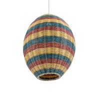 GLOBOSTAR® CABALLEROS 02065 Boho Κρεμαστό Φωτιστικό Οροφής με Ντουί 1 x E27 AC 220-240V IP20 - Πολύχρωμο - Μ40 x Π40 x Υ50cm