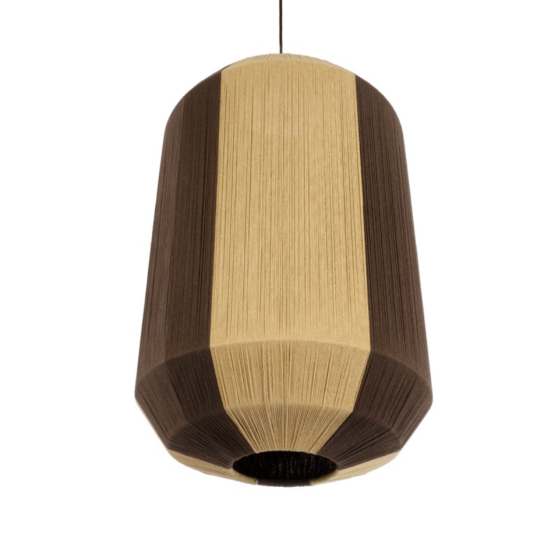 GLOBOSTAR® SALERNO 02076 Boho Κρεμαστό Φωτιστικό Οροφής με Ντουί 1 x E27 AC 220-240V IP20 - Μπεζ & Καφέ - Μ50 x Π50 x Υ80cm