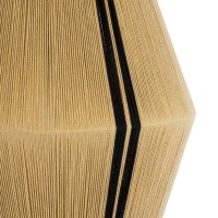 GLOBOSTAR® SALERNO 02077 Boho Κρεμαστό Φωτιστικό Οροφής με Ντουί 1 x E27 AC 220-240V IP20 - Μπεζ & Μαύρο - Μ50 x Π50 x Υ80cm