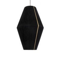 GLOBOSTAR® SALERNO 02078 Boho Κρεμαστό Φωτιστικό Οροφής με Ντουί 1 x E27 AC 220-240V IP20 - Μαύρο & Μπεζ - Μ50 x Π50 x Υ80cm