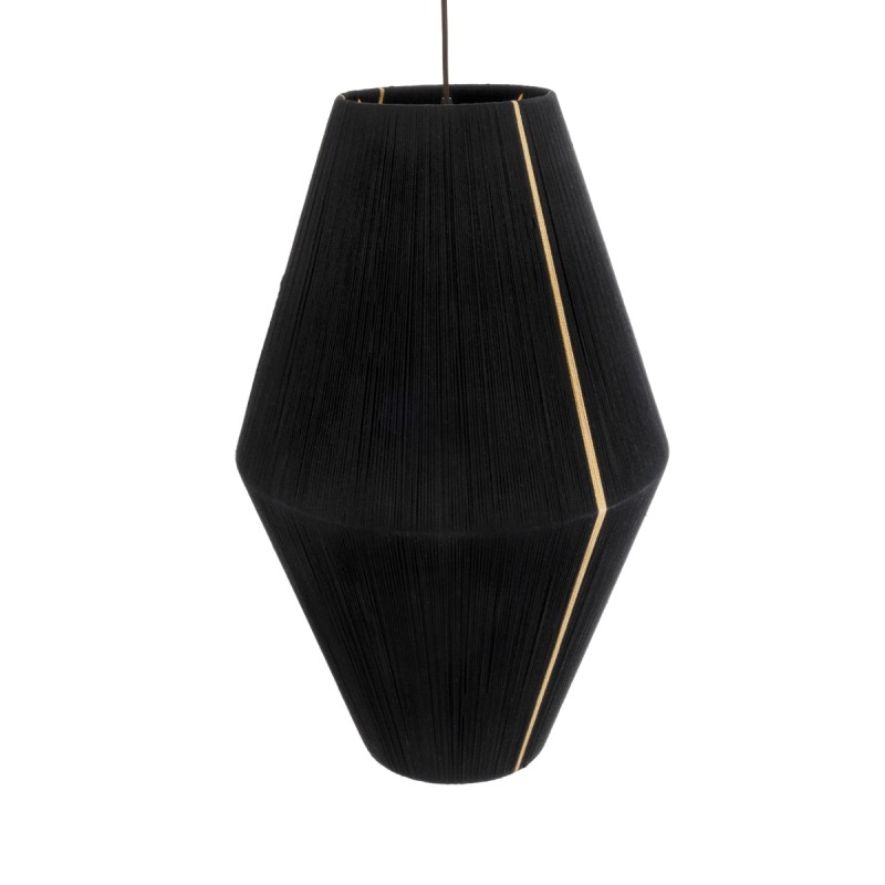 GLOBOSTAR® SALERNO 02078 Boho Κρεμαστό Φωτιστικό Οροφής με Ντουί 1 x E27 AC 220-240V IP20 - Μαύρο & Μπεζ - Μ50 x Π50 x Υ80cm