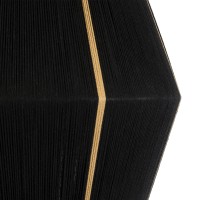 GLOBOSTAR® SALERNO 02078 Boho Κρεμαστό Φωτιστικό Οροφής με Ντουί 1 x E27 AC 220-240V IP20 - Μαύρο & Μπεζ - Μ50 x Π50 x Υ80cm