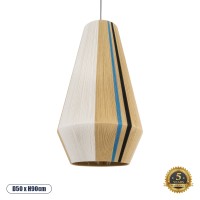 GLOBOSTAR® SALERNO 02079 Boho Κρεμαστό Φωτιστικό Οροφής με Ντουί 1 x E27 AC 220-240V IP20 - Πολύχρωμο - Μ50 x Π50 x Υ90cm