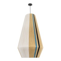 GLOBOSTAR® SALERNO 02079 Boho Κρεμαστό Φωτιστικό Οροφής με Ντουί 1 x E27 AC 220-240V IP20 - Πολύχρωμο - Μ50 x Π50 x Υ90cm
