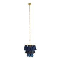 GLOBOSTAR® MISSOULA 02085 Boho Κρεμαστό Φωτιστικό Οροφής με Ντουί 1 x E27 AC 220-240V IP20 - Πολύχρωμο - Μ30 x Π30 x Υ40cm