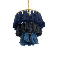 GLOBOSTAR® MISSOULA 02085 Boho Κρεμαστό Φωτιστικό Οροφής με Ντουί 1 x E27 AC 220-240V IP20 - Πολύχρωμο - Μ30 x Π30 x Υ40cm