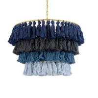 GLOBOSTAR® MISSOULA 02089 Boho Κρεμαστό Φωτιστικό Οροφής με Ντουί 1 x E27 AC 220-240V IP20 - Πολύχρωμο - Μ60 x Π60 x Υ40cm